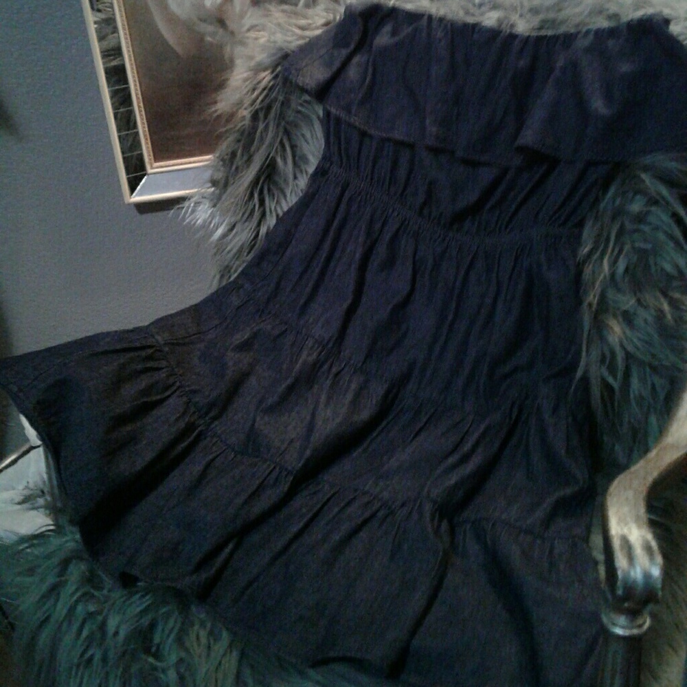 Denim Strapless Dress